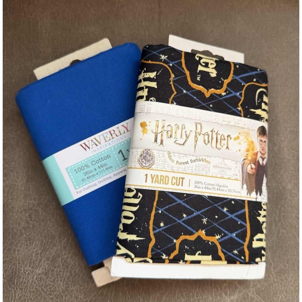 Harry Potter 1 Yard Cut Material 36"x 44" 100% Cotton HP Logo Crafts Sewing Lot